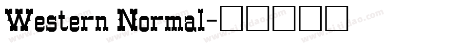Western Normal字体转换